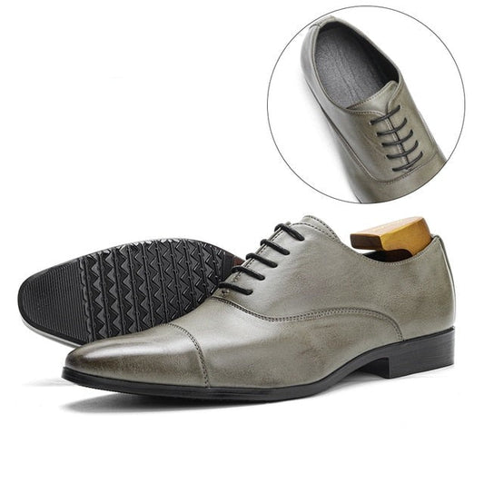 Leren Herenschoenen met Italiaans Design | Grijs | Maten 40-45 | Zakelijke Instapper voor Formele & Casual Gelegenheden