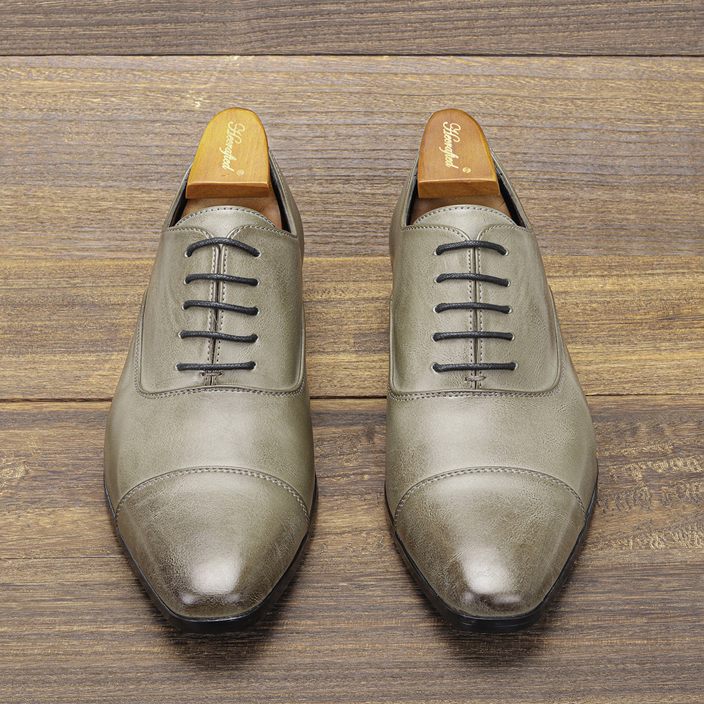 Leren Herenschoenen met Italiaans Design | Grijs | Maten 40-45 | Zakelijke Instapper voor Formele & Casual Gelegenheden