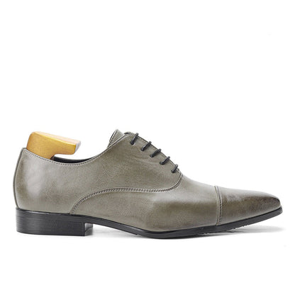 Leren Herenschoenen met Italiaans Design | Grijs | Maten 40-45 | Zakelijke Instapper voor Formele & Casual Gelegenheden