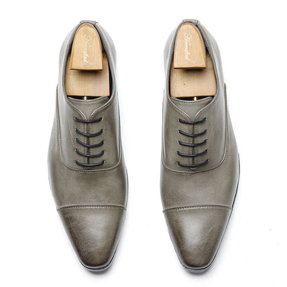 Leren Herenschoenen met Italiaans Design | Grijs | Maten 40-45 | Zakelijke Instapper voor Formele & Casual Gelegenheden