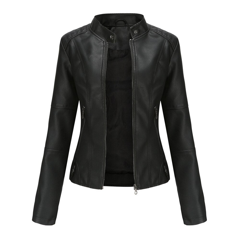 Dames Bikerjack – Kunstleer Jas Slim Fit Modern Design - StudioMarella