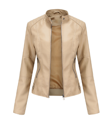 Dames Bikerjack – Kunstleer Jas Slim Fit Modern Design