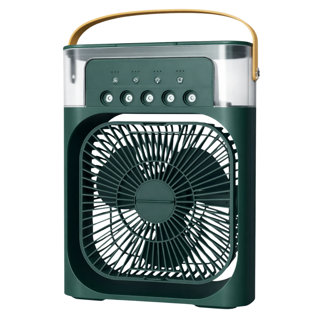 Draagbare Luchtkoeler met Luchtbevochtiger – Mobiele USB-Ventilator met 3 Snelheden tot 10m²