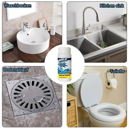 Afvoerblokkade Reiniger Gel 110g Wit Enzymatisch – Lost Haar en Vet Op Natuurlijk Basis – Voor Gootsteen, Douche en WC Afvoer