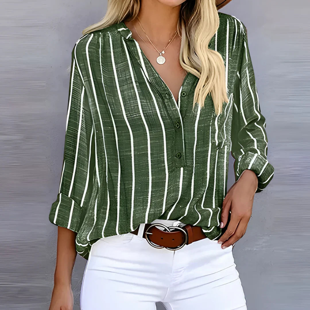 Streepjes Blouse Elegante en Comfortabel