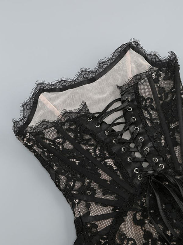 Korte Jurk met Korset en Elegante Pasvorm