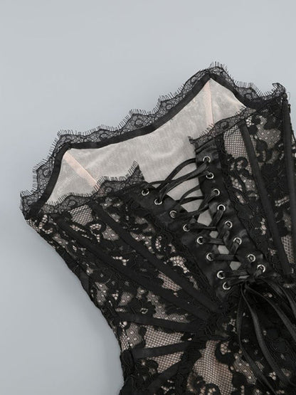 Korte Jurk met Korset en Elegante Pasvorm