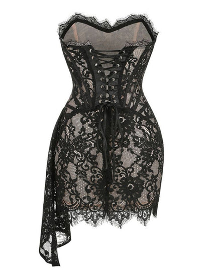 Lena | Elegante Minirok Jurk met Corsage Design