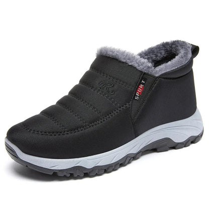 LageWinterlaarzen Dames Slip-on Zwart Elegante Stijl