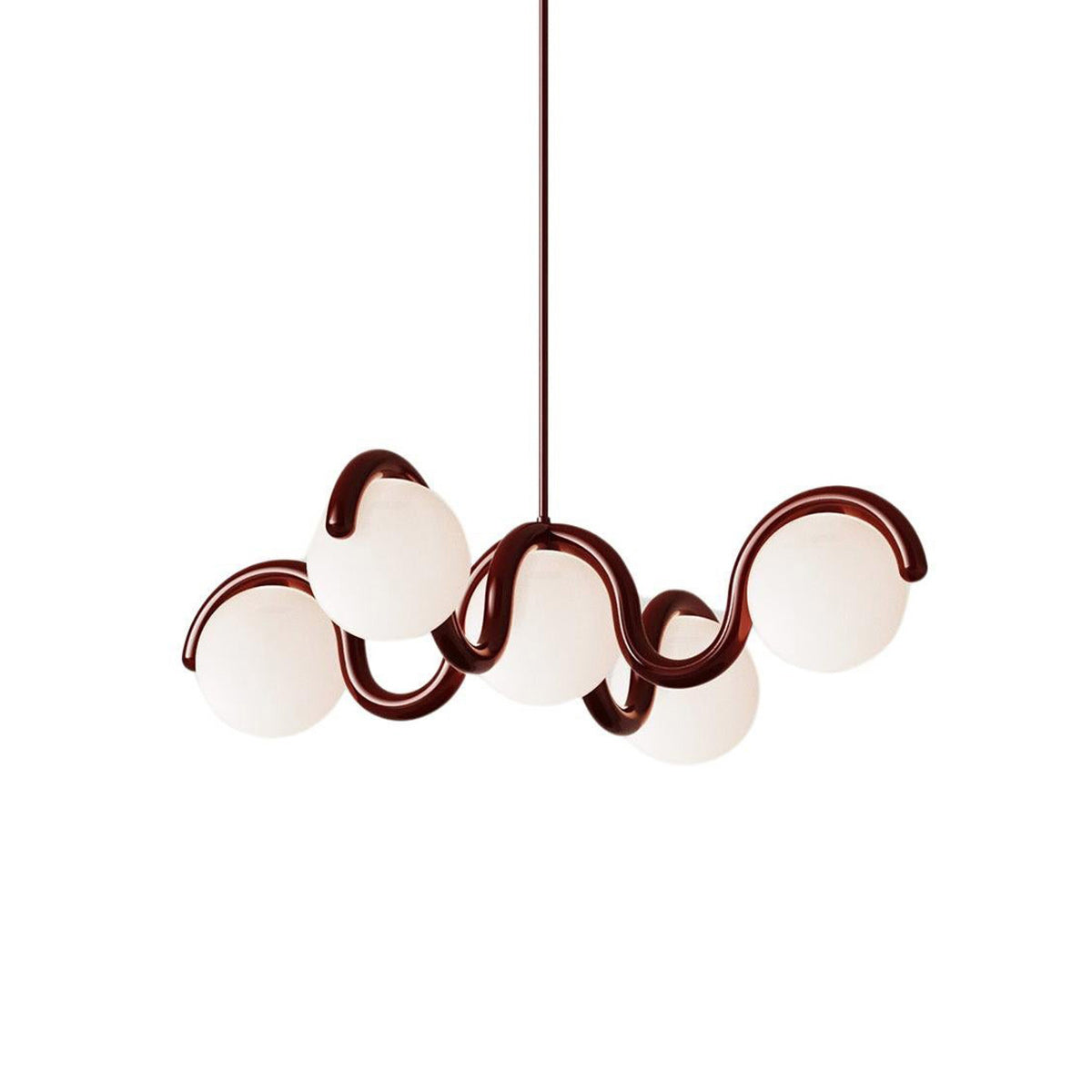 Moderne Kroonluchter met Messing en Glas – Artistieke Verlichting voor Eetkamer en Woonkamer