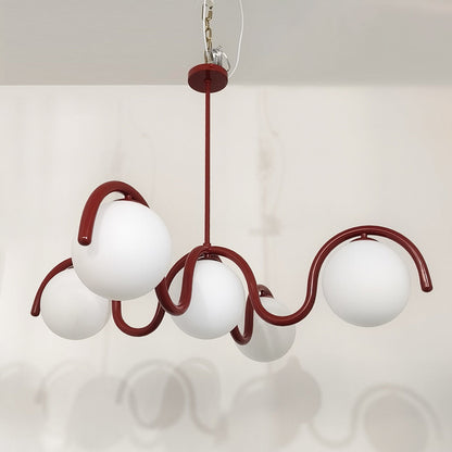 Moderne Kroonluchter met Messing en Glas – Artistieke Verlichting voor Eetkamer en Woonkamer