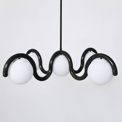 Moderne Kroonluchter met Messing en Glas – Artistieke Verlichting voor Eetkamer en Woonkamer