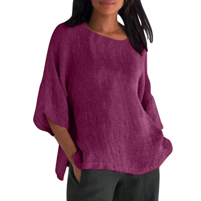 Vrouwen T-Shirt Losse Fit van Katoen