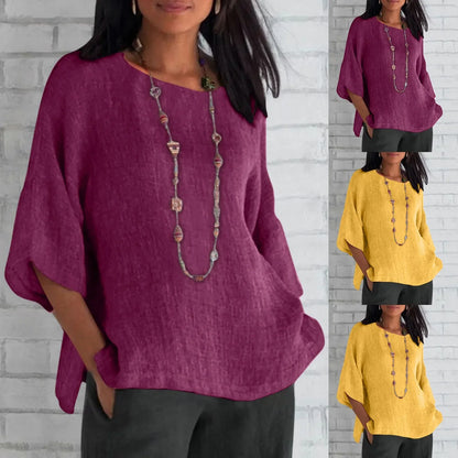 Vrouwen T-Shirt Losse Fit van Katoen