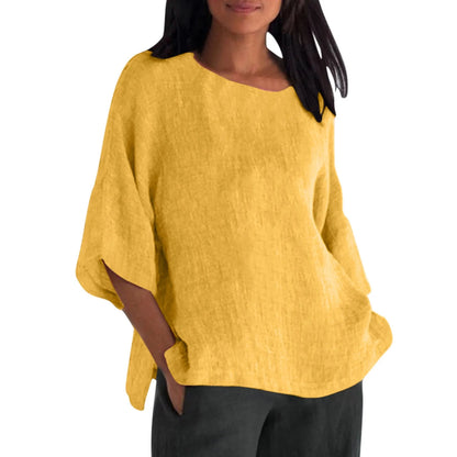 Vrouwen T-Shirt Losse Fit van Katoen