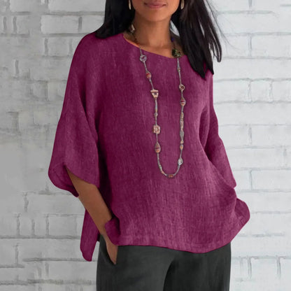 Vrouwen T-Shirt Losse Fit van Katoen