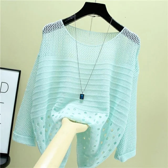Witte Cardigan van IJssijde Met Holle Details - StudioMarella