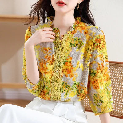 Vrouwelijke Blouse met Leuke Zomerse Print