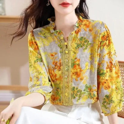 Vrouwelijke Blouse met Leuke Zomerse Print