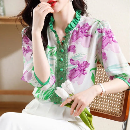 Vrouwelijke Blouse met Leuke Zomerse Print