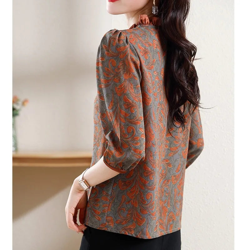 Vrouwelijke Blouse met Leuke Zomerse Print