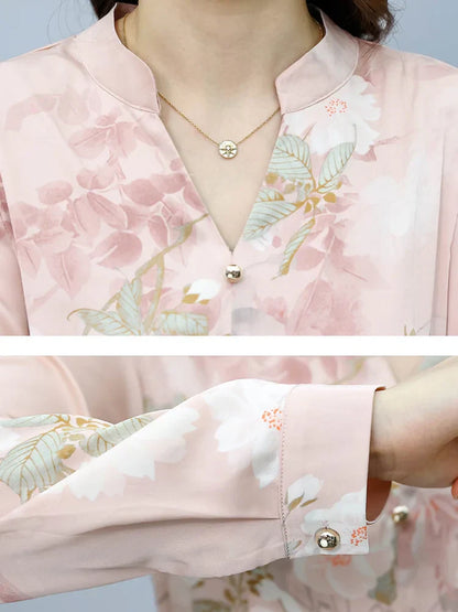 Elegante Lange Mouw Maxi Jurk van Satijn voor Dames