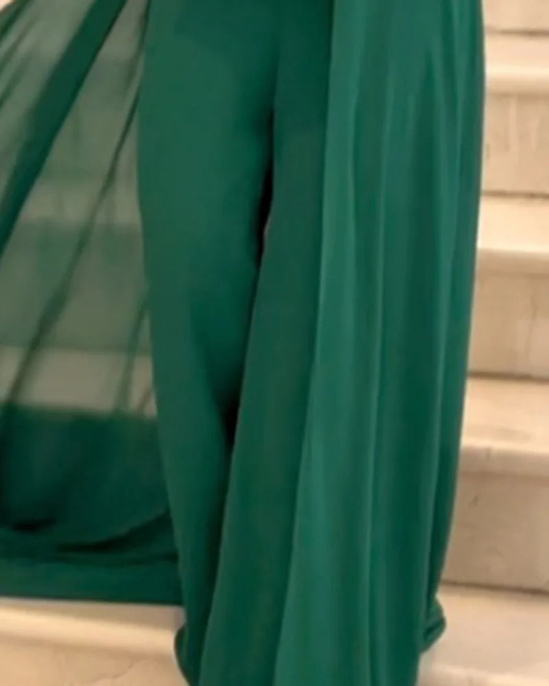 Lente Jumpsuit Asymmetrisch Elegant Design