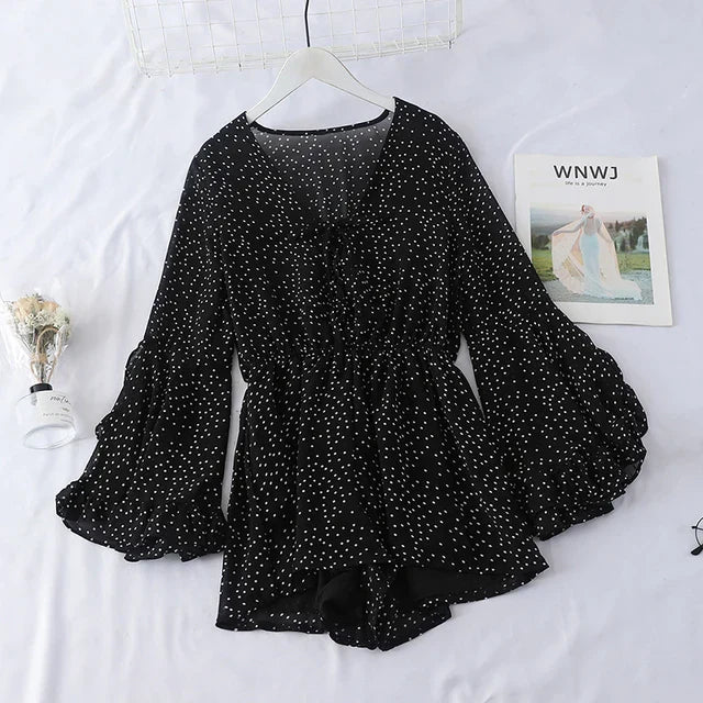 Zomerse Jurk Playsuit met Polka Dots Vintage Stijl - StudioMarella