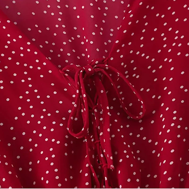 Zomerse Jurk Playsuit met Polka Dots Vintage Stijl