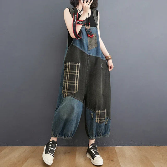 Dames Overalls Denim Zomerse Stijl Blauw - StudioMarella