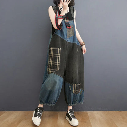 Dames Overalls Denim Zomerse Stijl Blauw