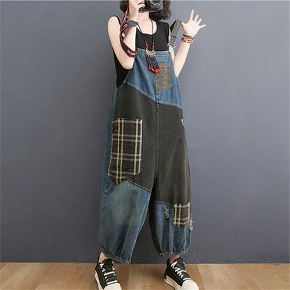 Dames Overalls Denim Zomerse Stijl Blauw