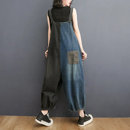 Dames Overalls Denim Zomerse Stijl Blauw