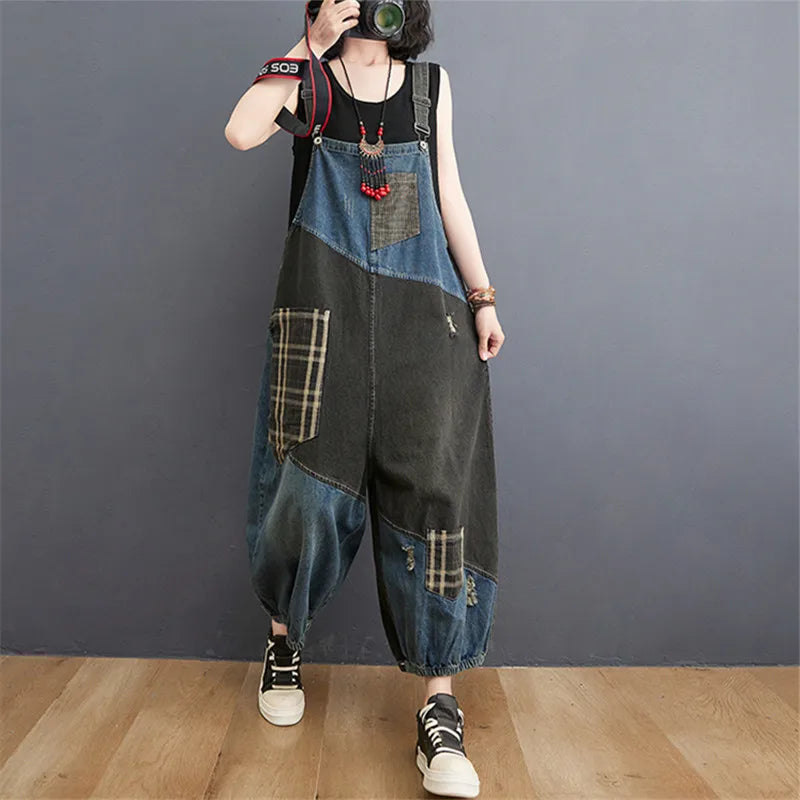 Dames Overalls Denim Zomerse Stijl Blauw