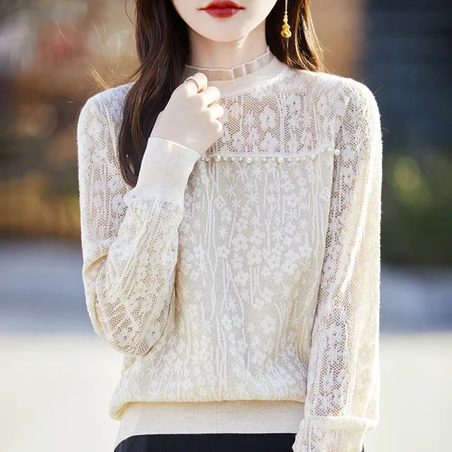 Elegante Kant Blouse voor Vrouwen - StudioMarella