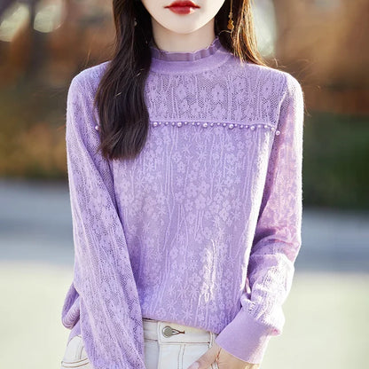 Elegante Kant Blouse voor Vrouwen
