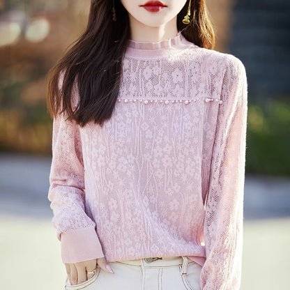 Elegante Kant Blouse voor Vrouwen