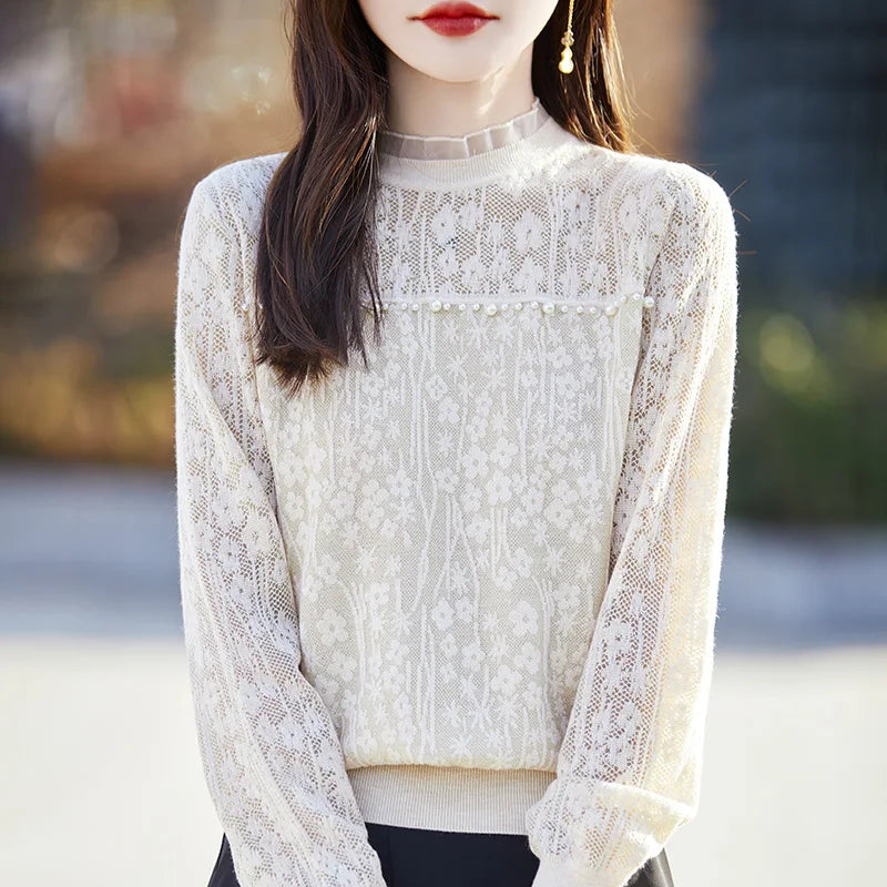 Elegante Kant Blouse voor Vrouwen