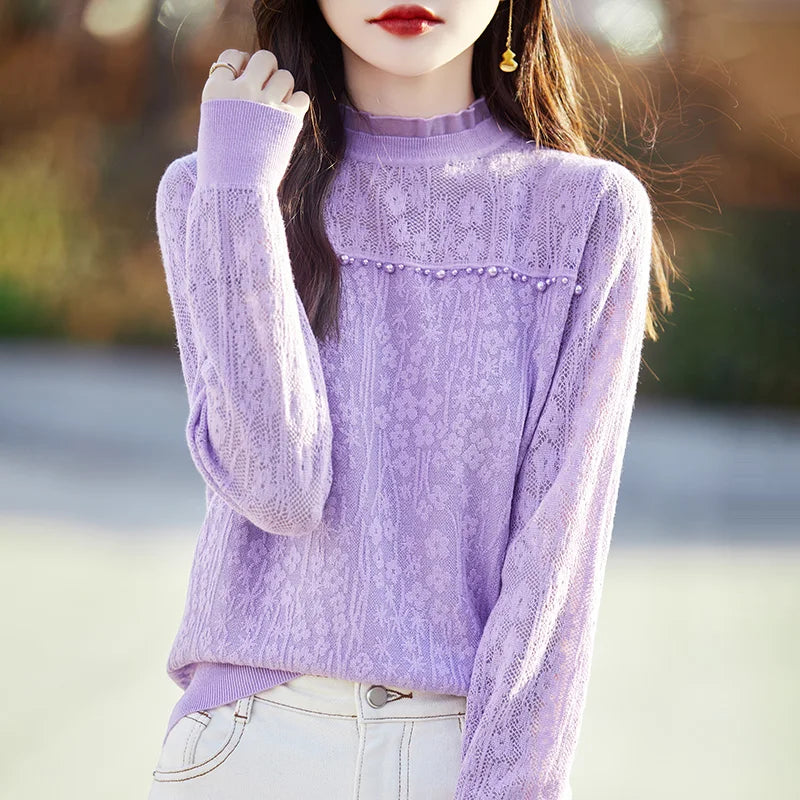 Elegante Kant Blouse voor Vrouwen