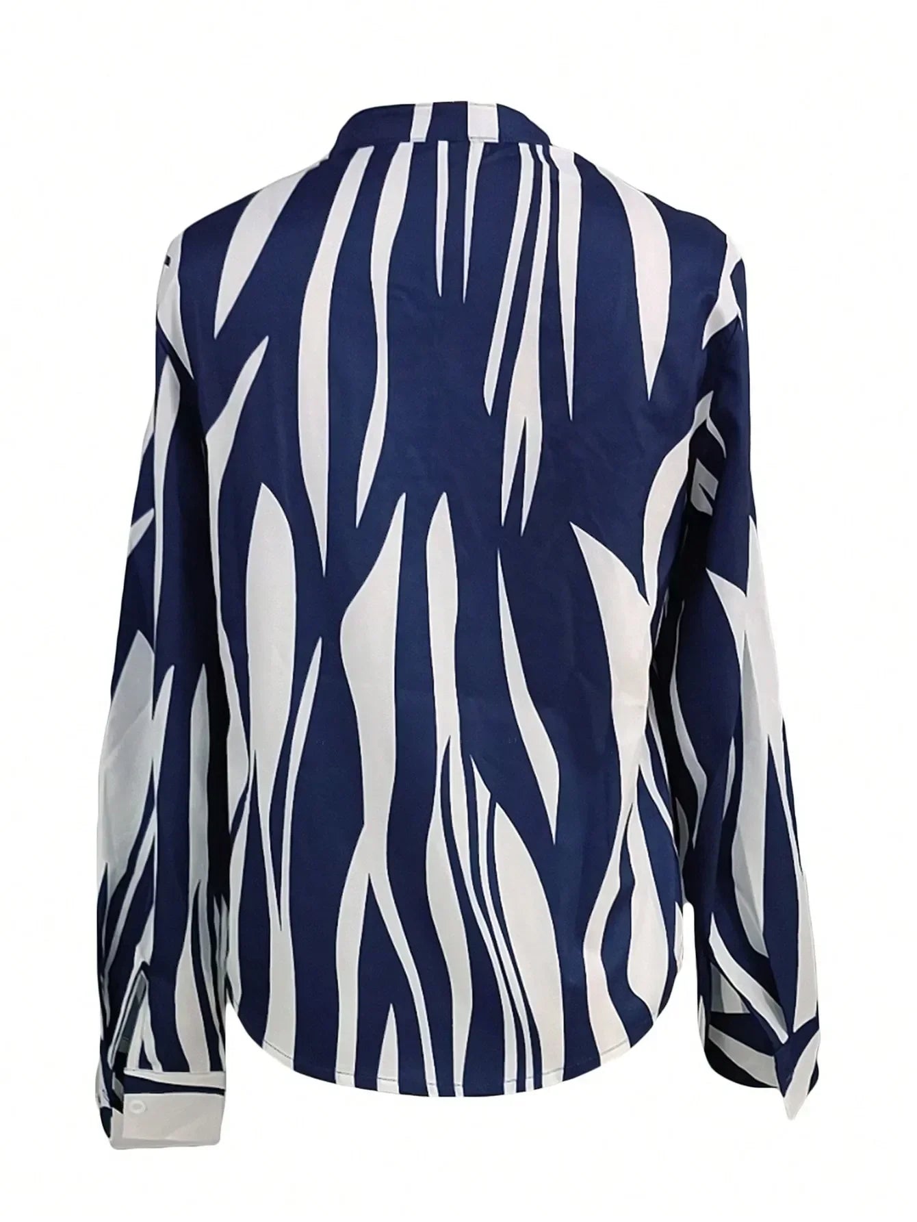 Vrouwelijke Lange Mouw Blouse Gedrukt Zomermodel
