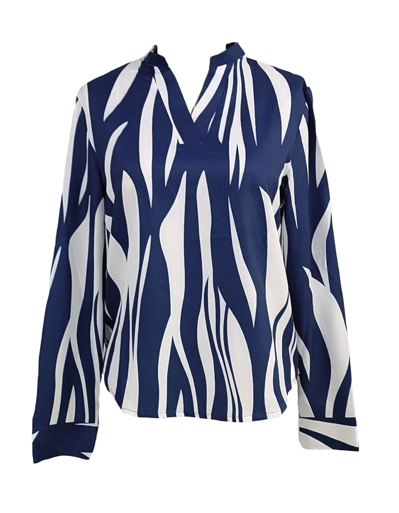 Vrouwelijke Lange Mouw Blouse Gedrukt Zomermodel