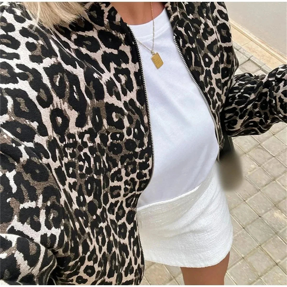 Leo | Bomber Jas Met Luipaard Print2