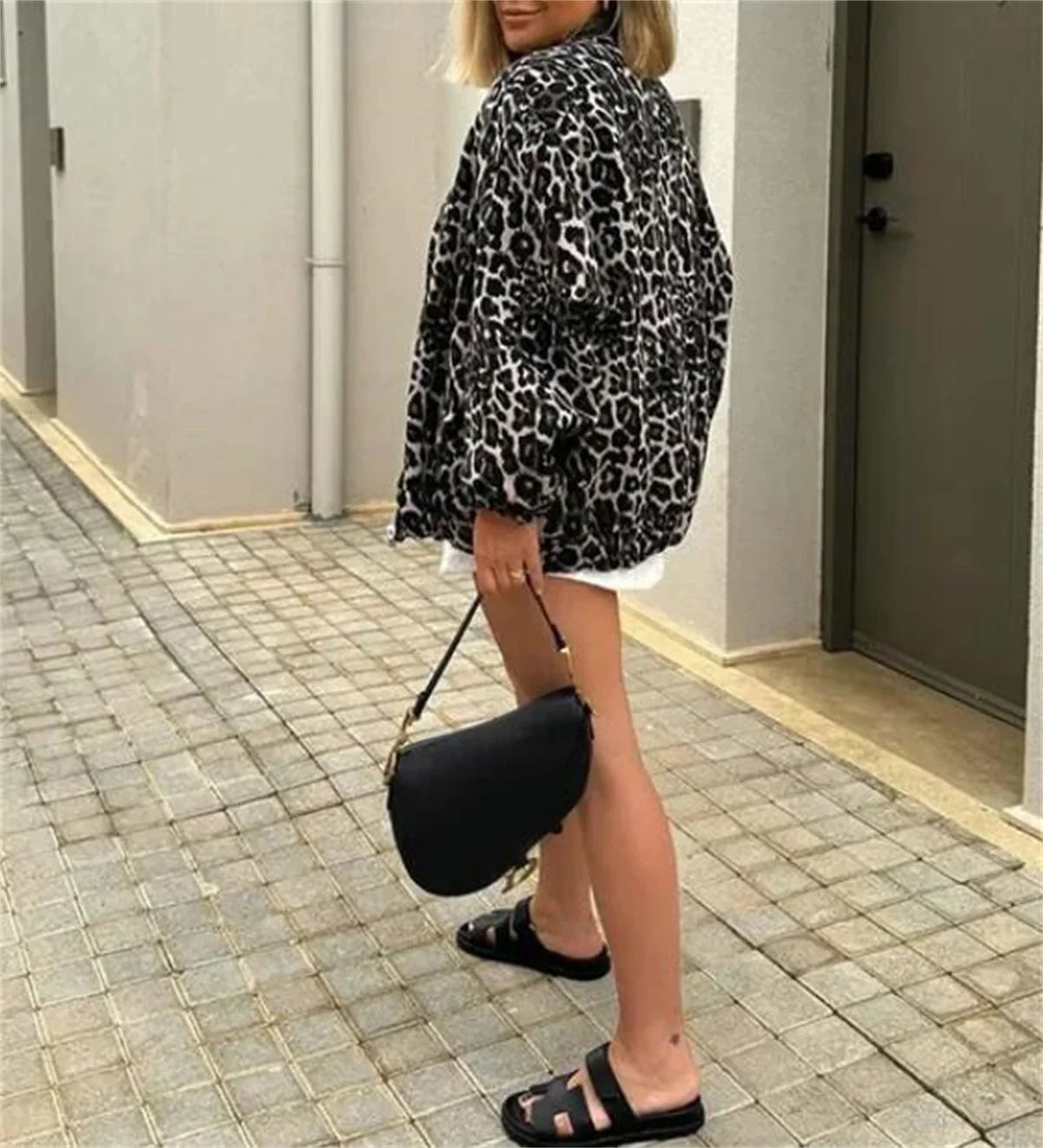 Leo | Bomber Jas Met Luipaard Print3