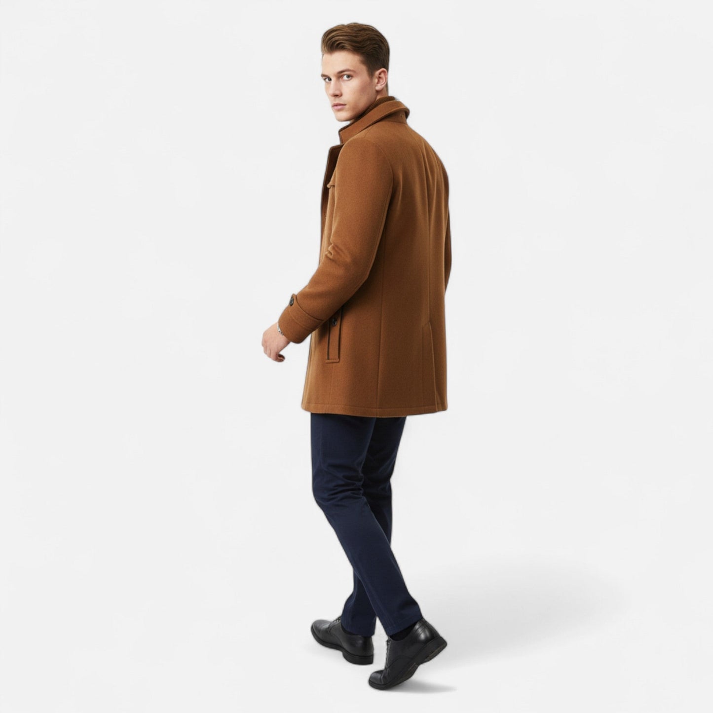 Leonard | Klassieke wollen trenchcoat voor heren 2