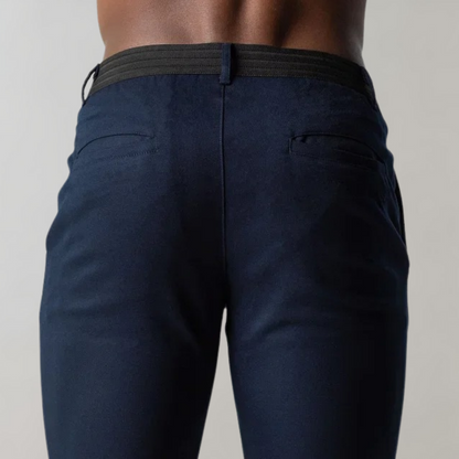 Heren Chino Broek Stretch Slimfit Elastische Stof