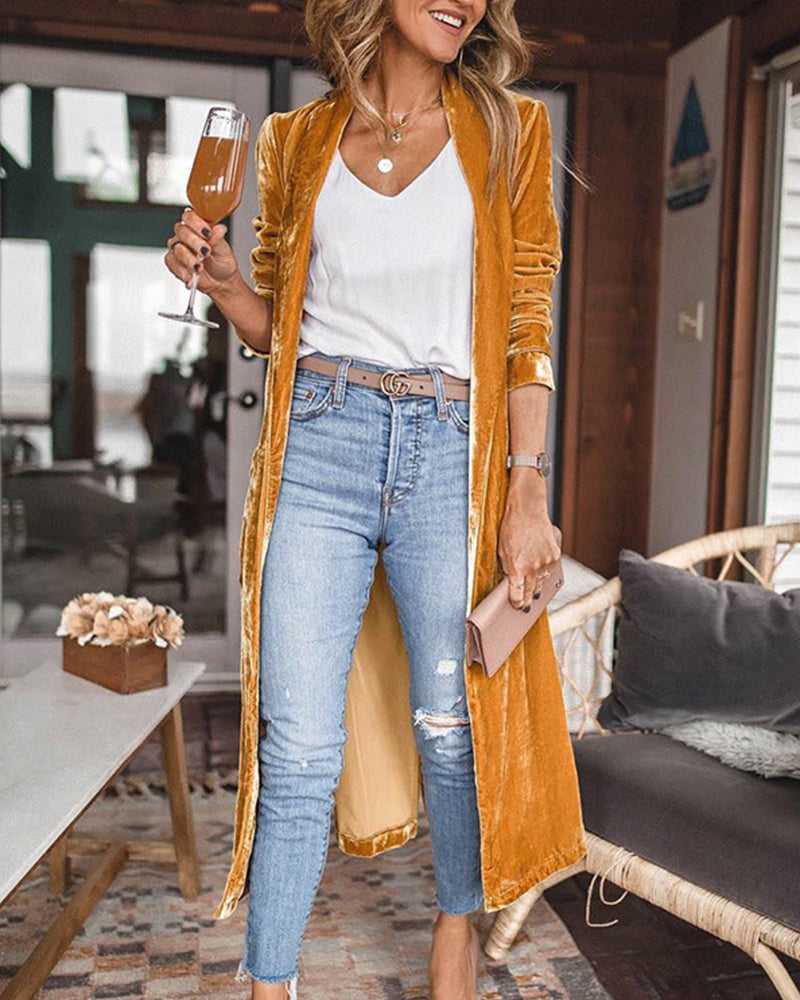 Lounge Cardigan Langer Model Elegante Look