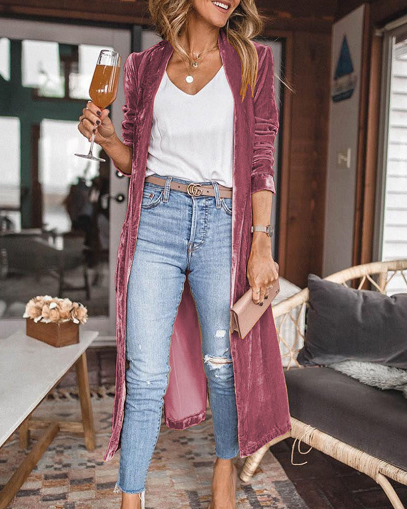 Lungo Cardigan Voor Vrouw Elegante en Veelzijdig