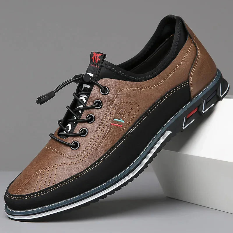 Leren Sneakers Heren | Stevige Zool & Comfortabele Demping