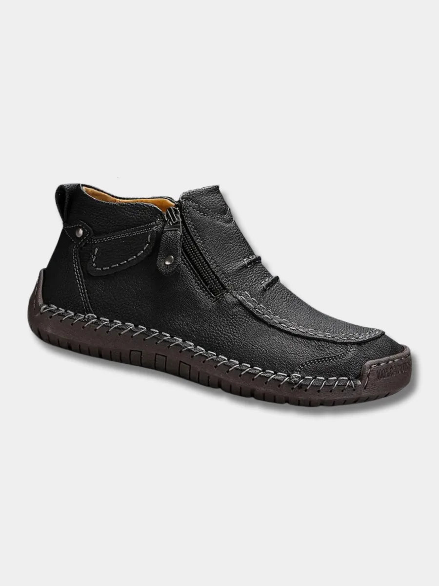 Leren Schoenen Unisex Comfortabel met Zijrits en Antislipzool - StudioMarella