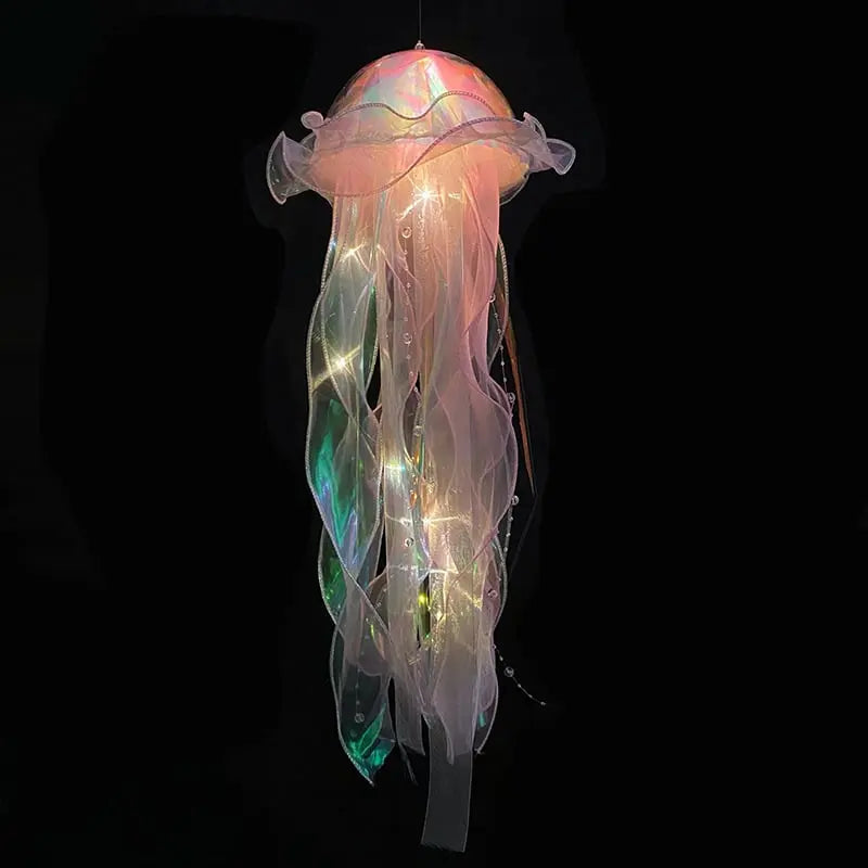 Kwallenlamp LED Hangend Kunststof 50x20cm Kleurrijk Batterij Woonkamer Kinderkamer Feestdecoratie Oceaan Themafeest Sfeerlicht Decoratie